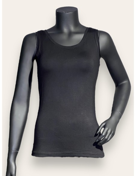 sort basis top til kvinder i viskose – TIPPY Basic Collection