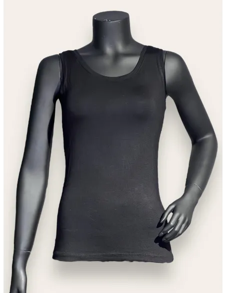 sort basis top til kvinder i viskose – TIPPY Basic Collection