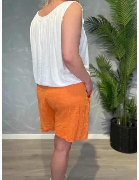 Bagside af orange shorts til kvinder – TIPPY