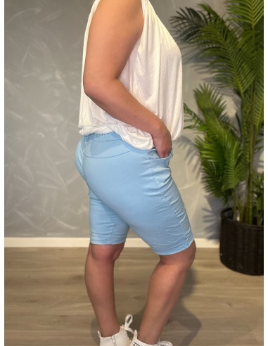 Bagside af blå shorts til kvinder – TIPPY