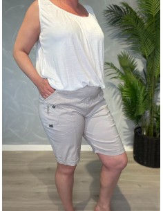 Sand shorts i bomuld og elastan med lynlåsdetalje – Cherry Berry TIPPY