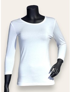 3/4 ærmet bluse i milk – TIPPY Basic Collection