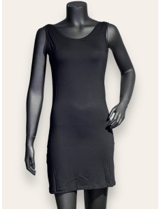 sort lang top til kvinder i viskose med stretch – TIPPY Basis Collection