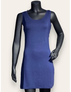 navy lang top til kvinder i viskose med stretch – TIPPY Basis Collection