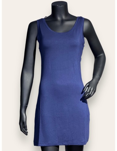 navy lang top til kvinder i viskose med stretch – TIPPY Basis Collection