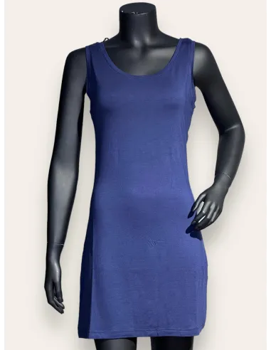 navy lang top til kvinder i viskose med stretch – TIPPY Basis Collection