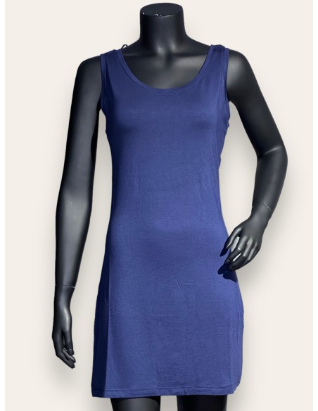 navy lang top til kvinder i viskose med stretch – TIPPY Basis Collection