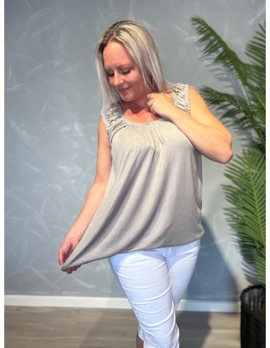 TIPPY SOMMER TOP GRÅ