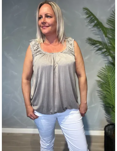 TIPPY SOMMER TOP GRÅ