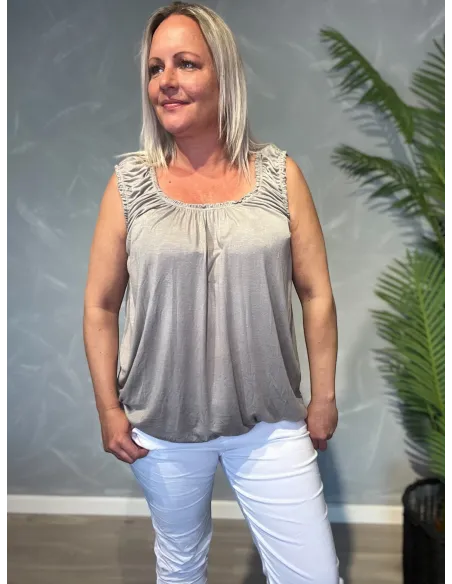 TIPPY SOMMER TOP GRÅ