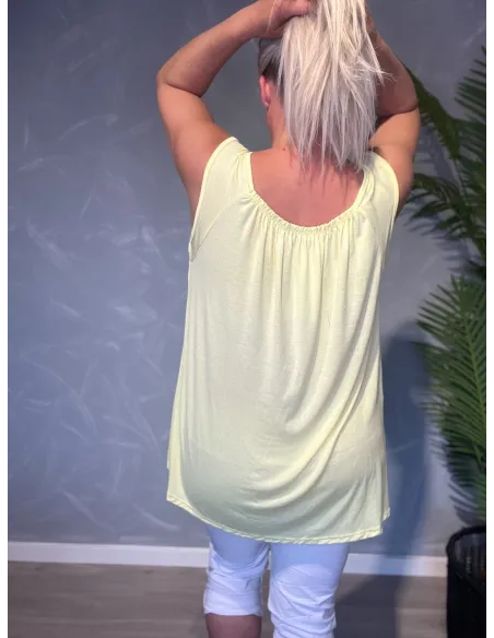 Bagside af gul tunika til kvinder – TIPPY