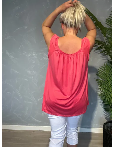 Bagside af coral tunika til kvinder – TIPPY