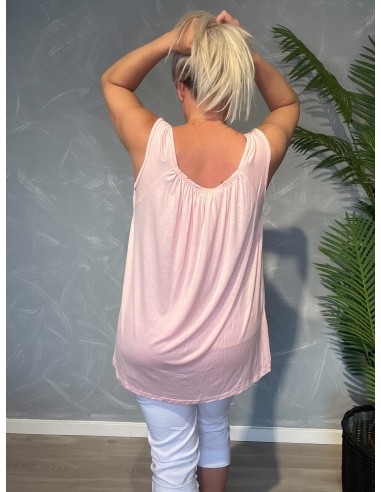 Bagside af rosa tunika til kvinder – TIPPY