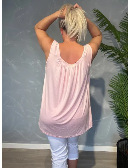 Bagside af rosa tunika til kvinder – TIPPY