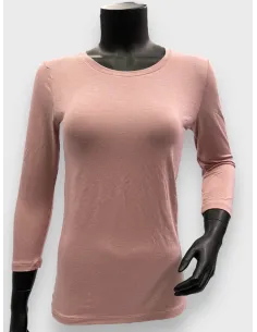 antik rose 3/4 ærmet bluse til kvinder – TIPPY Basic Collection