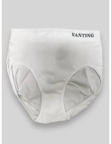 Hvid shape wear trusse med høj talje fra Vanting vist forfra