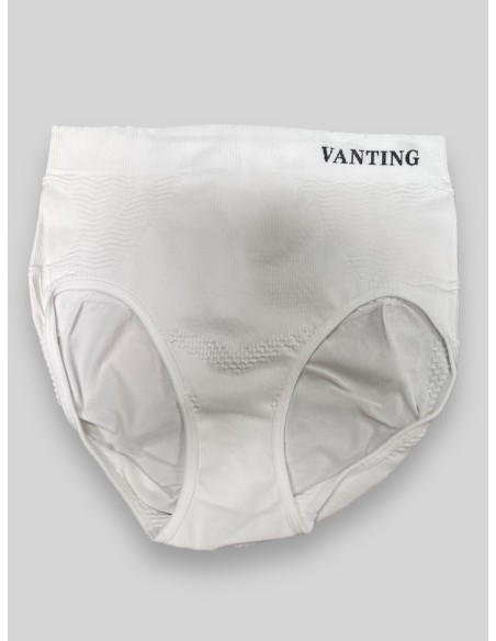 Hvid shape wear trusse med høj talje fra Vanting vist forfra