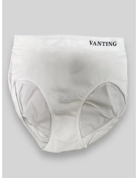 Hvid shape wear trusse med høj talje fra Vanting vist forfra