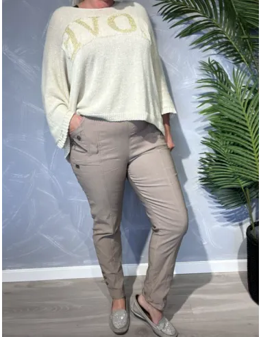 Beige Cherry Berry bukser med foer til kvinder – Cherry Berry”