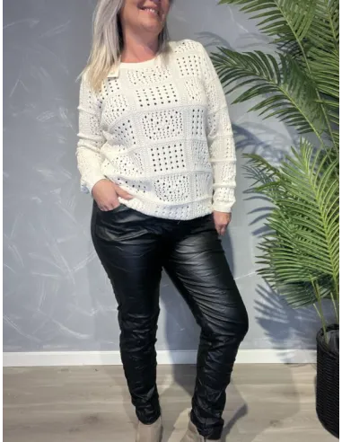 "Sorte coatede stræk bukser til kvinder - TIPPY favorit"