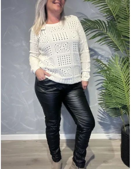 "Sorte coatede stræk bukser til kvinder - TIPPY favorit"