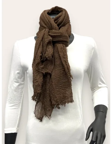 Mørkebrun tørklæde 190x95 til kvinder – TIPPY Italian Select