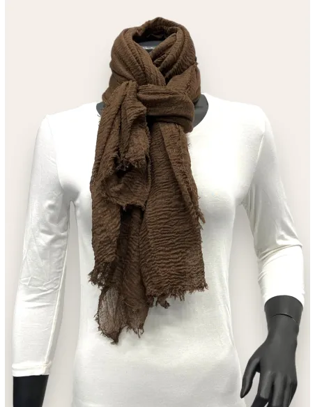 Mørkebrun tørklæde 190x95 til kvinder – TIPPY Italian Select