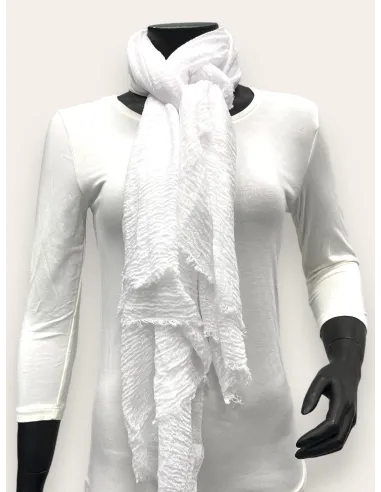 Hvid tørklæde 190x95 til kvinder – TIPPY Italian Select