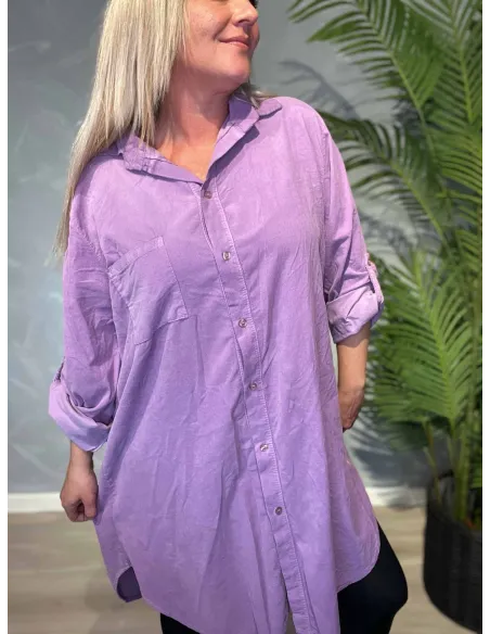 Fløjls kvalitet på lavendel skjorte – TIPPY