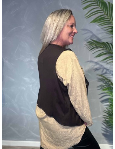TIPPY BRUN KLASSISK BLAZER VEST