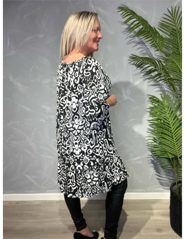 TIPPY A-KJOLE SORT PRINT