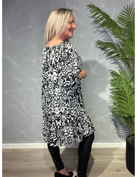 TIPPY A-KJOLE SORT PRINT