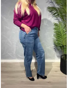 Denim cargo jeans med lommer til kvinder – STAG