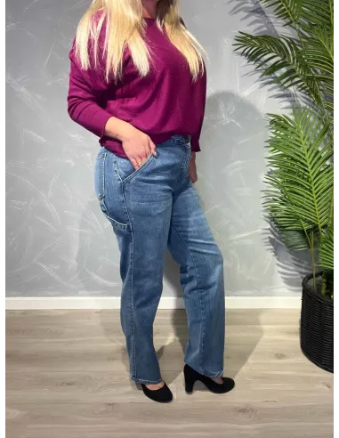 Denim cargo jeans med lommer til kvinder – STAG