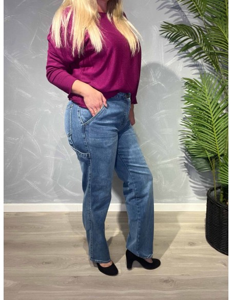 Denim cargo jeans med lommer til kvinder – STAG