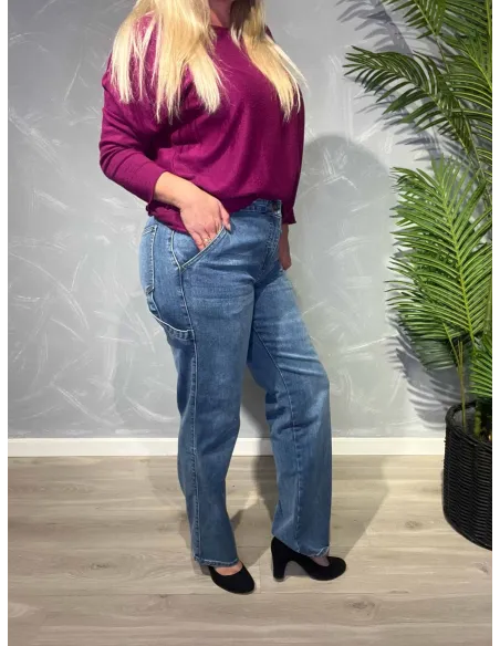 Denim cargo jeans med lommer til kvinder – STAG