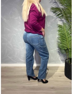 Denim cargo jeans med lommer til kvinder – STAG 2