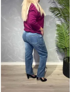 Denim cargo jeans med lommer til kvinder – STAG 2