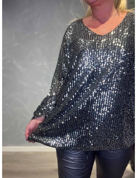 TIPPY;  LANGÆRMET PALLIET BLUSE