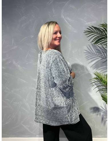 TIPPY;  LANGÆRMET GLIMMER BLUSE