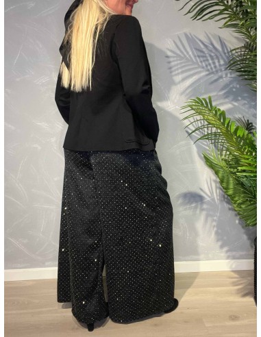 Bagside af sort buks med vide ben – TIPPY