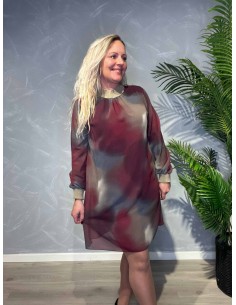 TIPPY; CHIFFON KJOLE MED PRINT