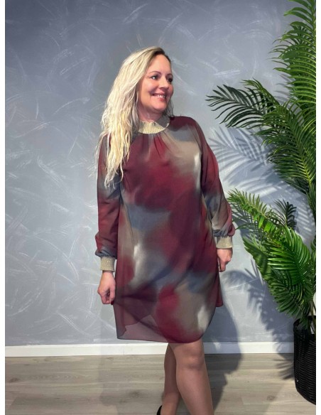 TIPPY; CHIFFON KJOLE MED PRINT