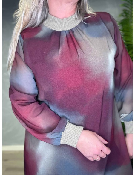 TIPPY; CHIFFON KJOLE MED PRINT