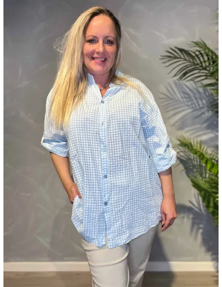 TIPPY LYSEBLÅ KLASSISK SKJORTE MED TERN