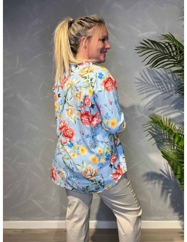 Bagside af sky skjortebluse til kvinder – TIPPY