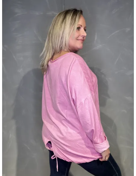 Bagside af pink bluse til kvinder – TIPPY